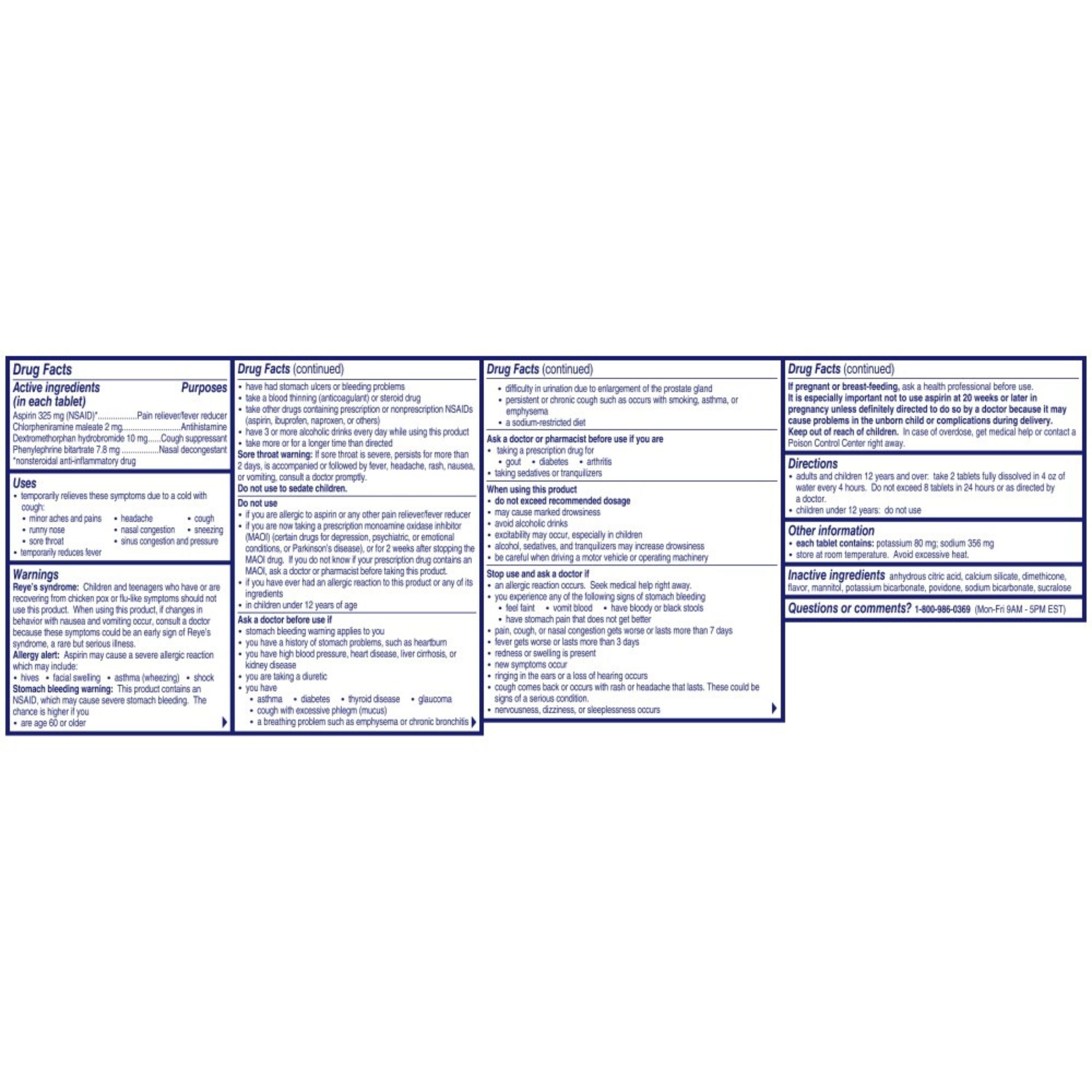 Alka-Seltzer Plus Power Fast Cold & Cough Tab 20