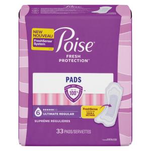 Poise Regular Length Ultimate Absorbency Incontinence Pads