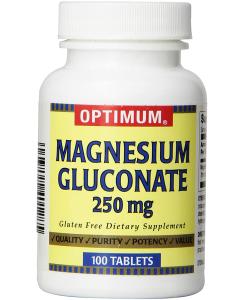 Optimum Magnesium Gluconate 250 Mg - 100 Tablets