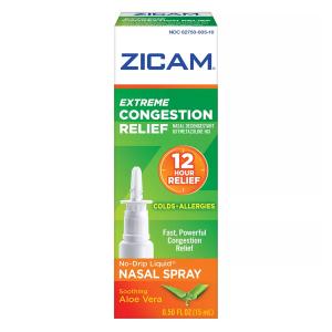 Zicam Extreme Congestion Relief, No Drip Liquid Nasal Spray, Soothing Aloe Vera, 0.5 Fl Oz (15 Ml)