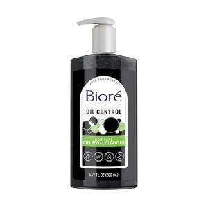 Biore Deep Pore Charcoal Cleanser For Oily Skin, 6.77 Fl Oz