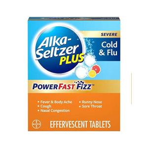 Alka-Seltzer Plus Severe Citrus Cold & Flu Effervescent Tablets 20 Ea Box