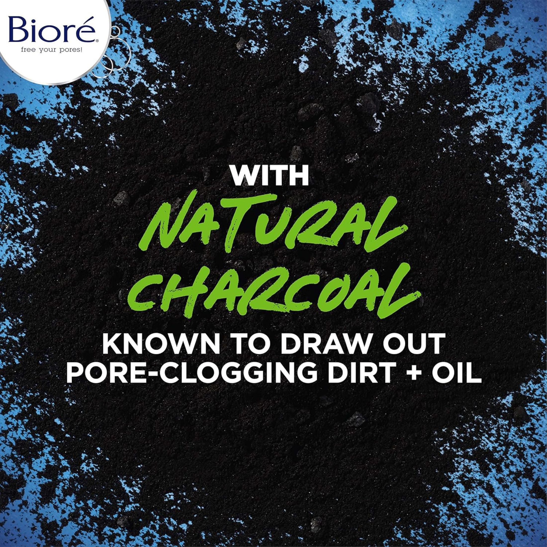 Biore Deep Pore Charcoal Cleanser For Oily Skin, 6.77 Fl Oz