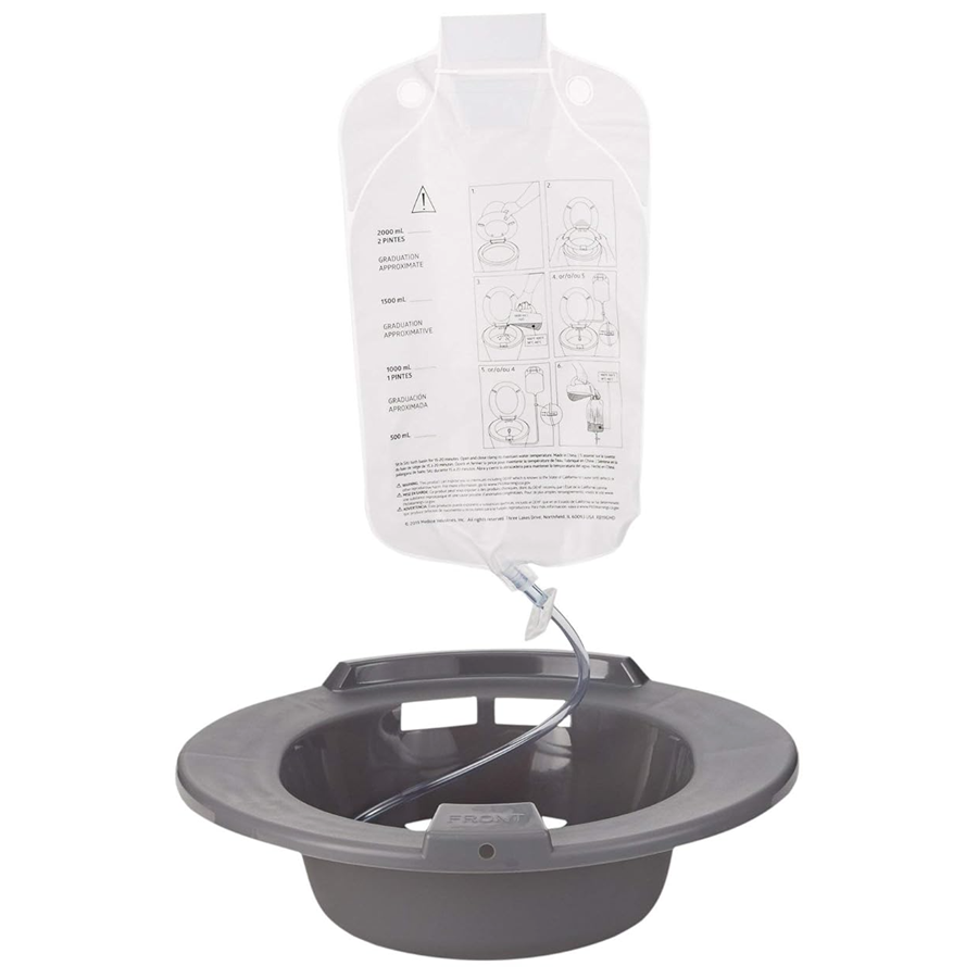 McKesson Sitz Bath Round Gray Plastic, 1/ EA