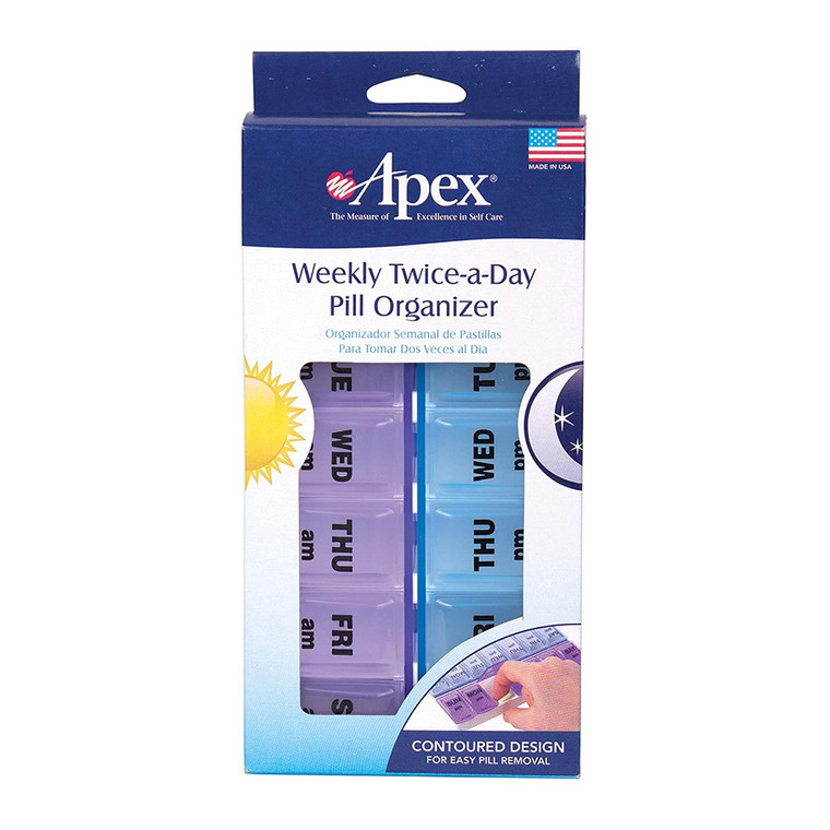 Apex Pill Organizer, Weekly, Twice A Day
