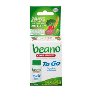 Beano To Go Food Enzyme Dietary Supplement Tablets