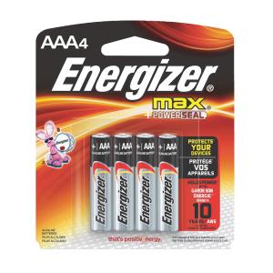 Energizer Batteries - AAA Max Alkaline Battery - PK Of 4
