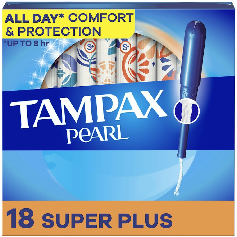 Tampax Pearl Plastic Super Plus Absorbency Unscented Tampons