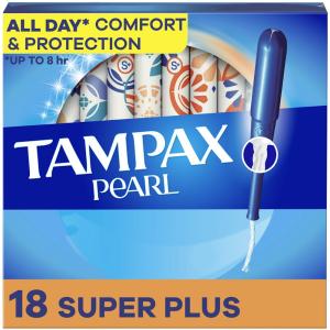 Tampax Pearl Plastic Super Plus Absorbency Unscented Tampons