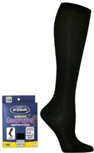 Dr. Scholl's Microfiber Moderate Support Socks Women M Black - 1 Pr