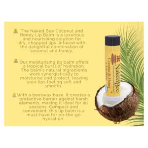 Naked Bee The Coconut & Honey Scent Lip Balm 0.15 Oz