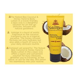 Naked Bee Hand & Body Lotion 2.25oz - Coconut Honey