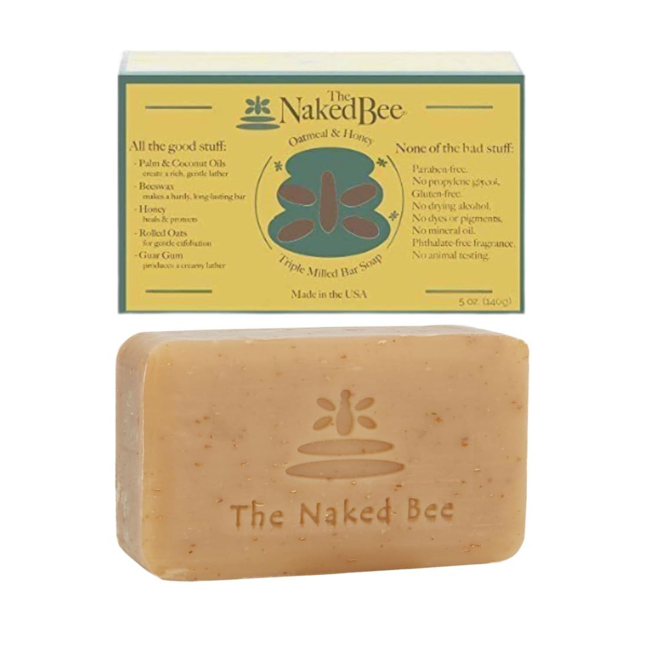 The Naked Bee 5 Oz Orange Blossom Honey Triple Milled Bar Soap