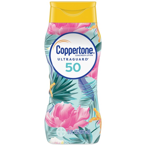 Coppertone Ultra Guard Sunscreen Lotion Broad Spectrum Spf 50, 8 Fluid Ounces
