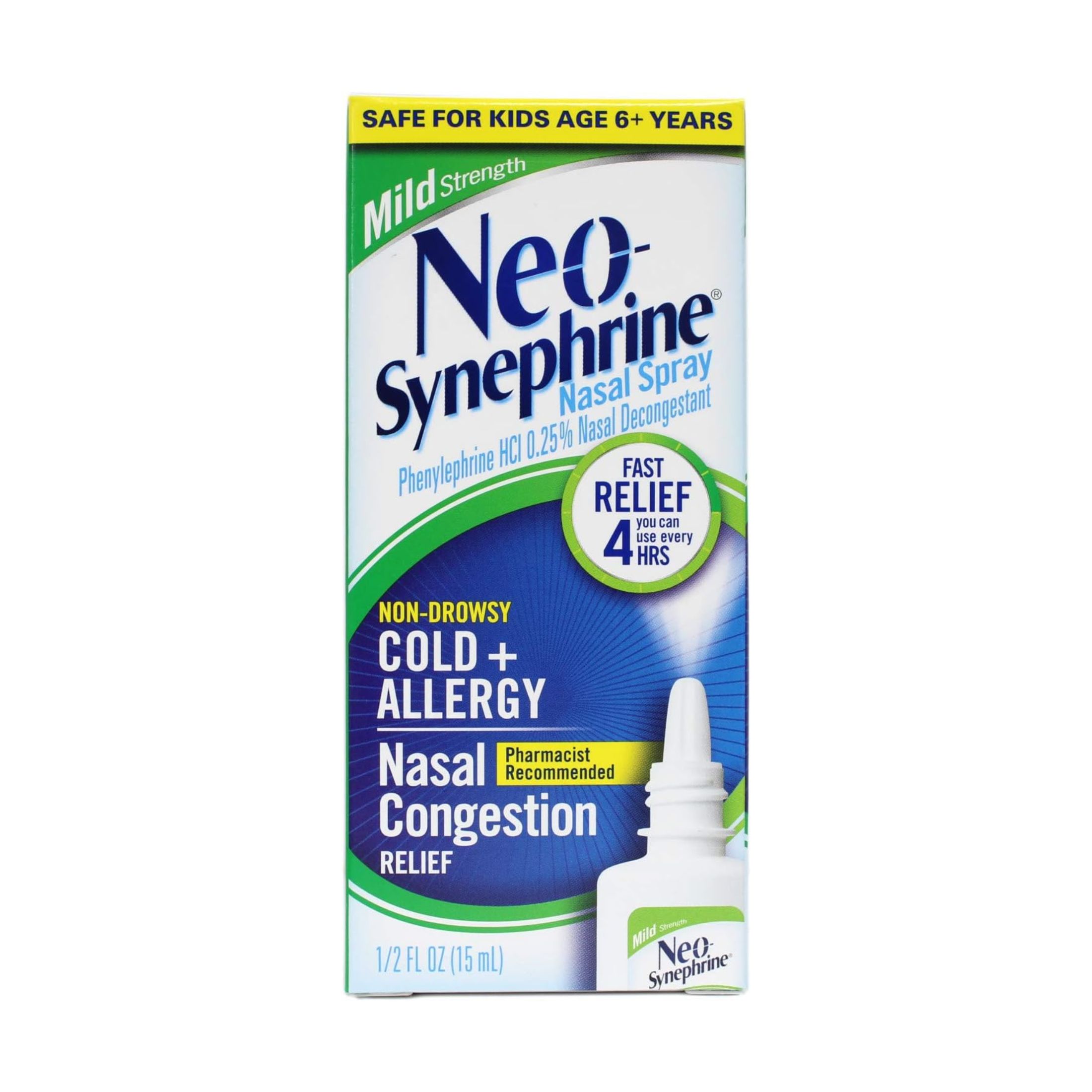 Neo-Synephrine Nasal Spray For Cold & Sinus Relief, Regular Strength, 0.5 Fl Oz