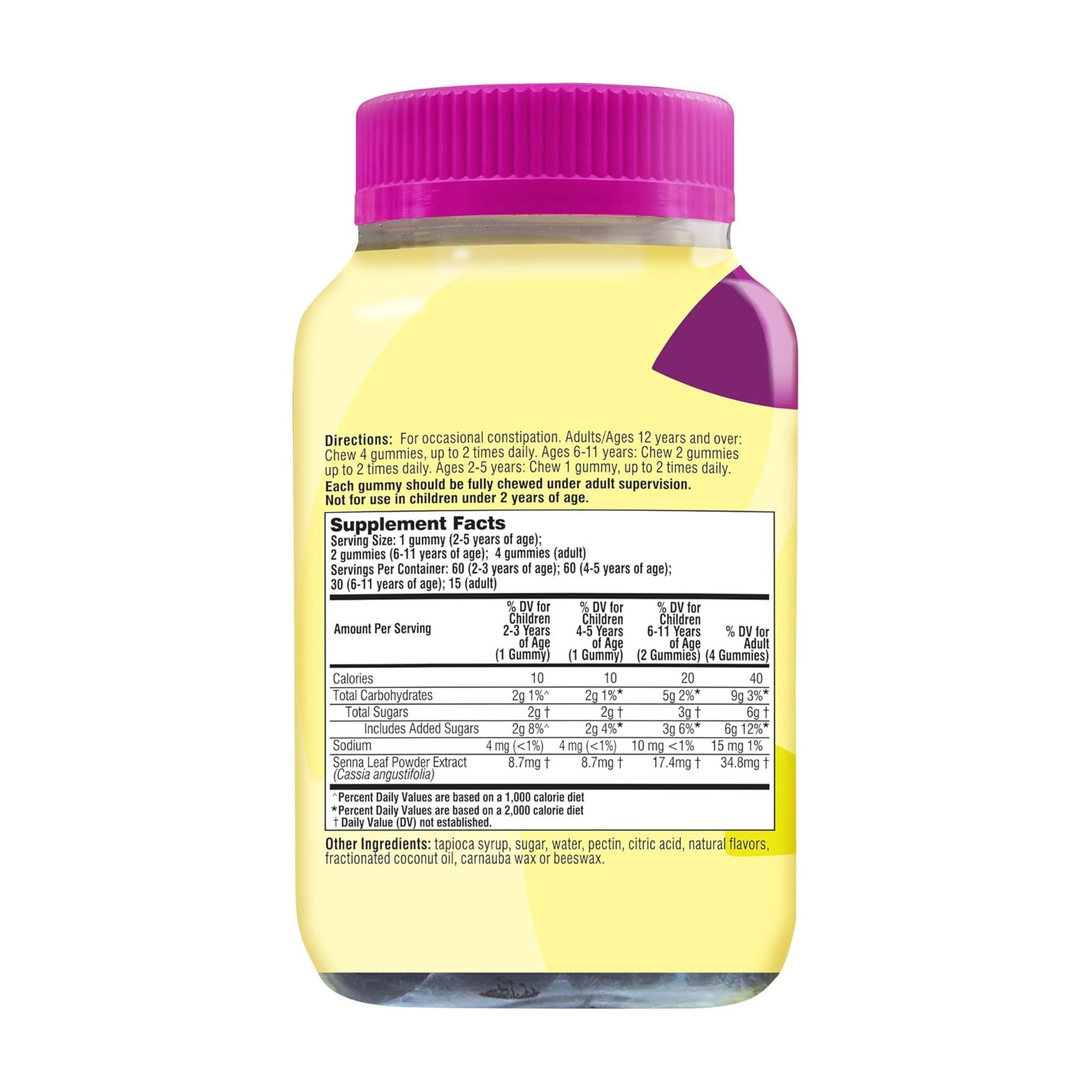 Senokot Dietary Supplement Laxative Gummies - Mixed Berry - 60ct