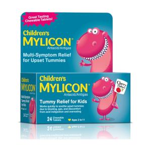 Children's Mylicon Tummy Relief, For Kids, Chewable Tablets, Cherry Flavor