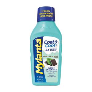 Mylanta Coat & Cool Liquid Antacid + Anti-Gas Chocolate Mint Flavor Gas Relief Over-the-Counter Medicines 12oz