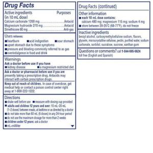 Mylanta Coat & Cool Liquid Antacid + Anti-Gas Chocolate Mint Flavor Gas Relief Over-the-Counter Medicines 12oz