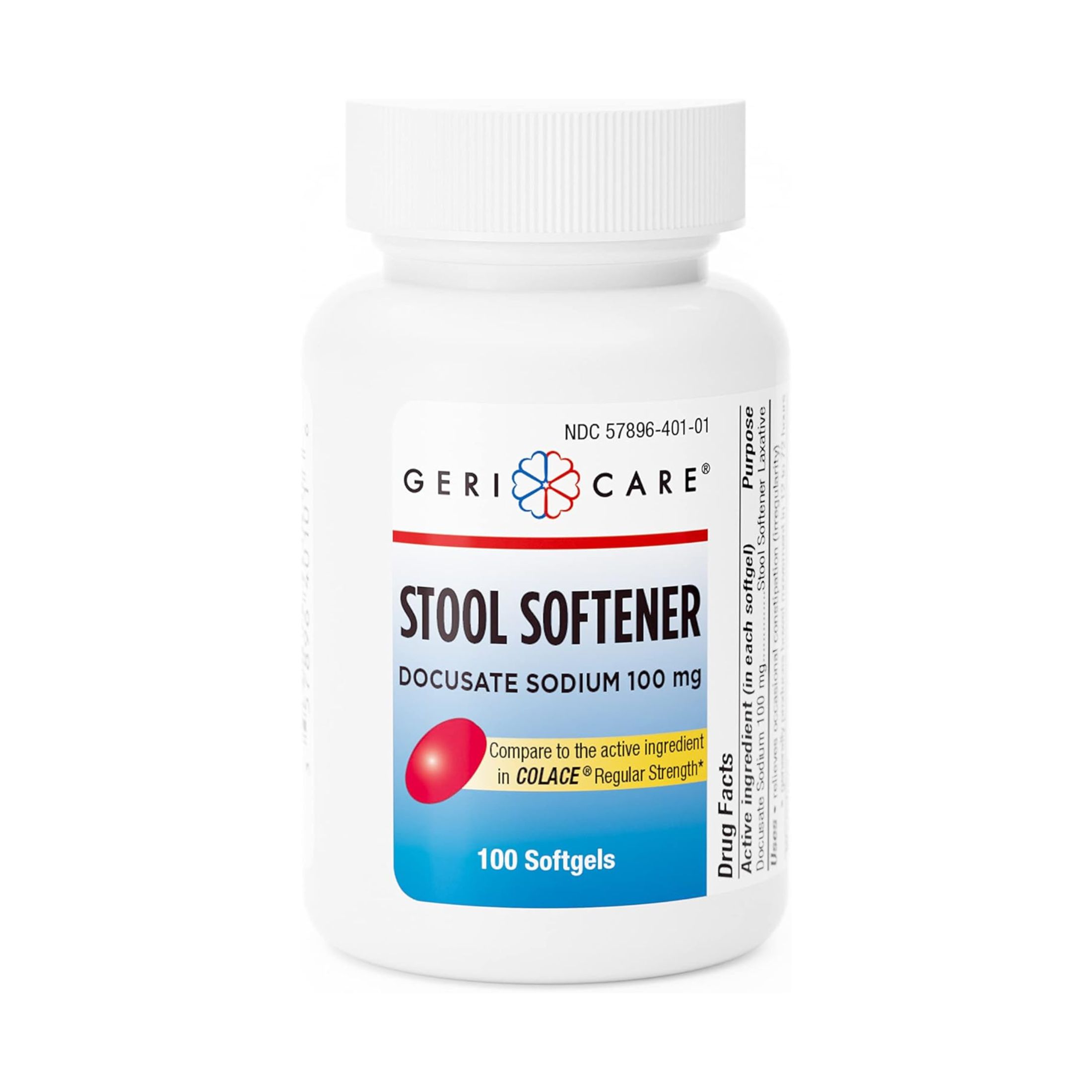 GeriCare Docusate Sodium 100 Mg 1000 Capsules