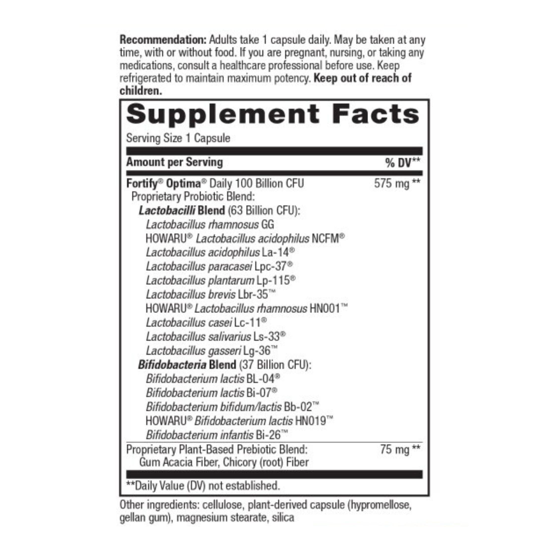 Nature's Way Fortify Optima Max Potency Probiotic Capsules