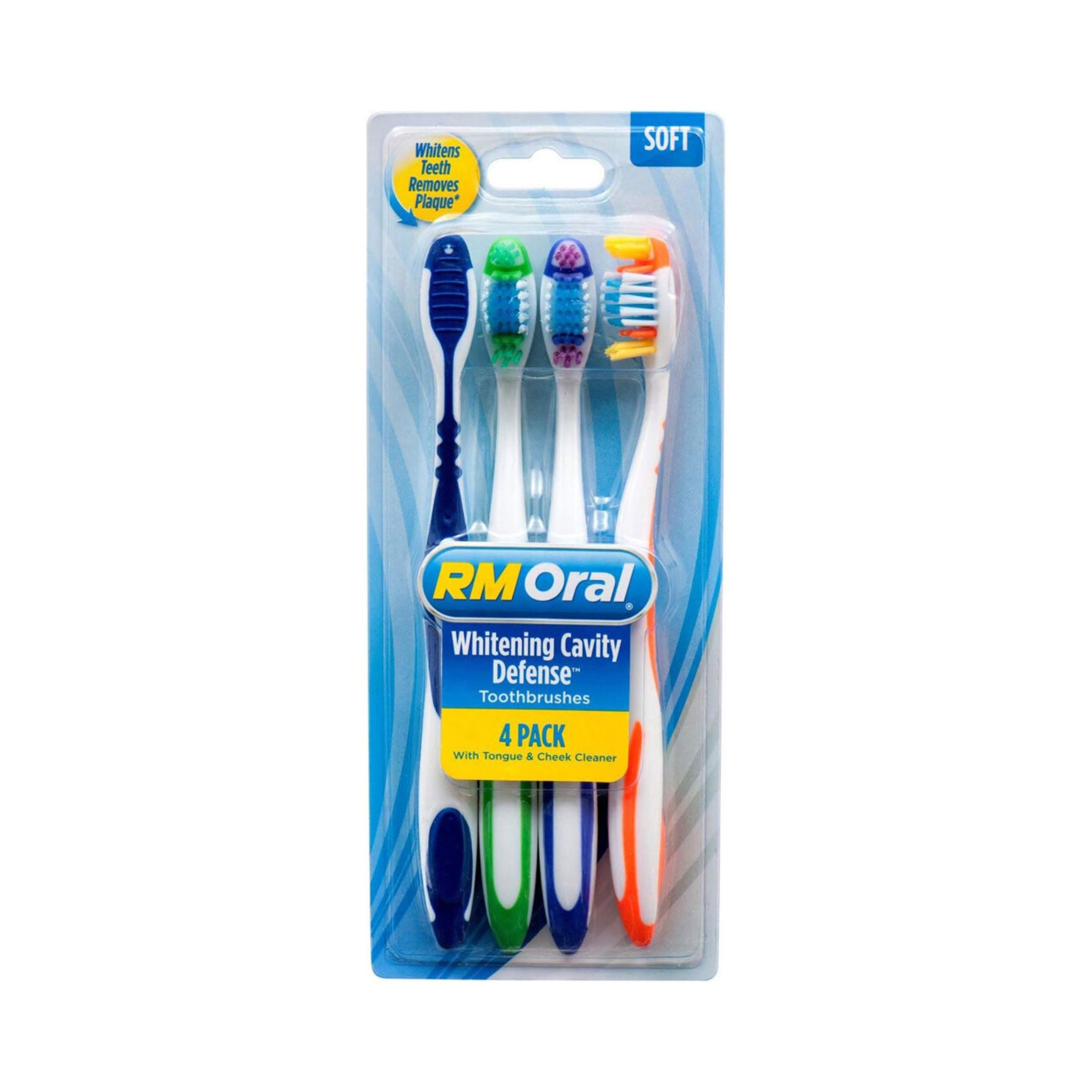 RM Oral Whitening Cavity Defense Toothbrushes Soft