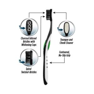 RM Oral Charcoal 360 Whitening Toothbrush, Soft