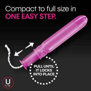 U by Kotex Click Compact Tampons Super Plus Absorbency Unscented