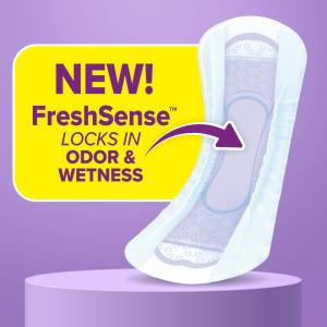 Poise Ultra Thin Incontinence Pads Light Absorbency Regular