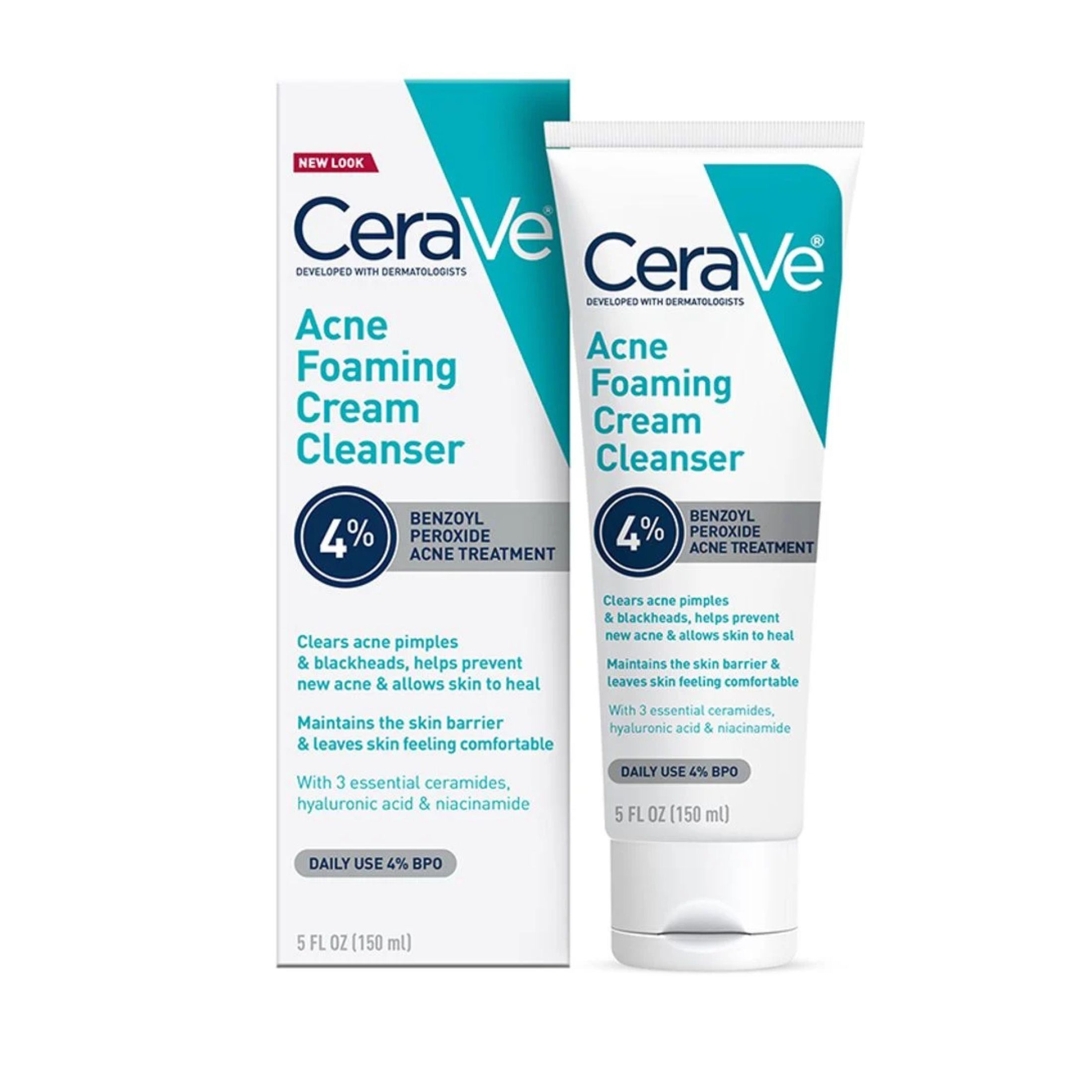 CeraVe Acne Foaming Cream Face Cleanser For Sensitive Skin
