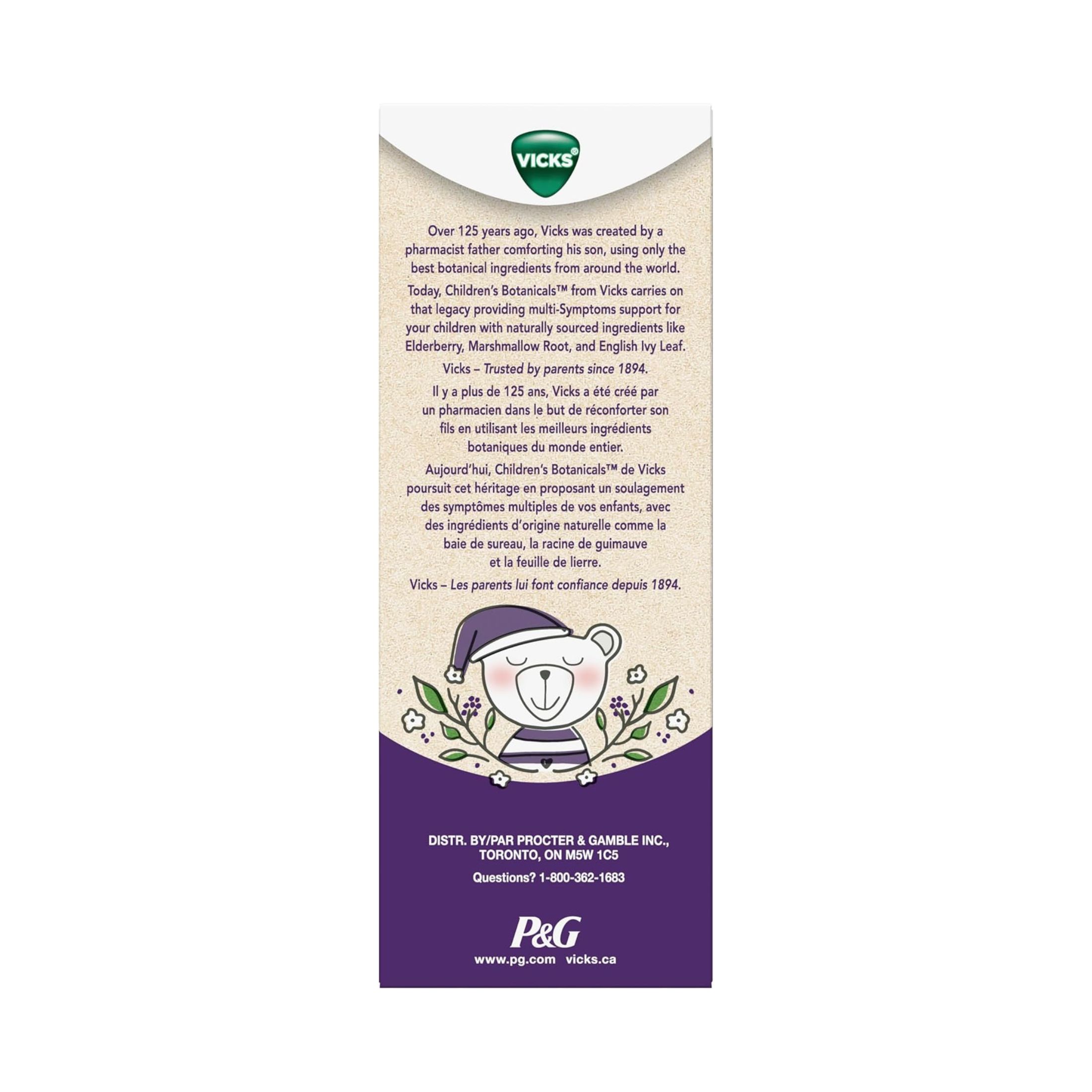 Vicks Children’s Botanicals Cough Syrup + Mucus + Nasal*, Night, Drug Free, Free Of Medicine, Delicious Kids’ Berry Flavor, 4 Fl Oz, Ages 1