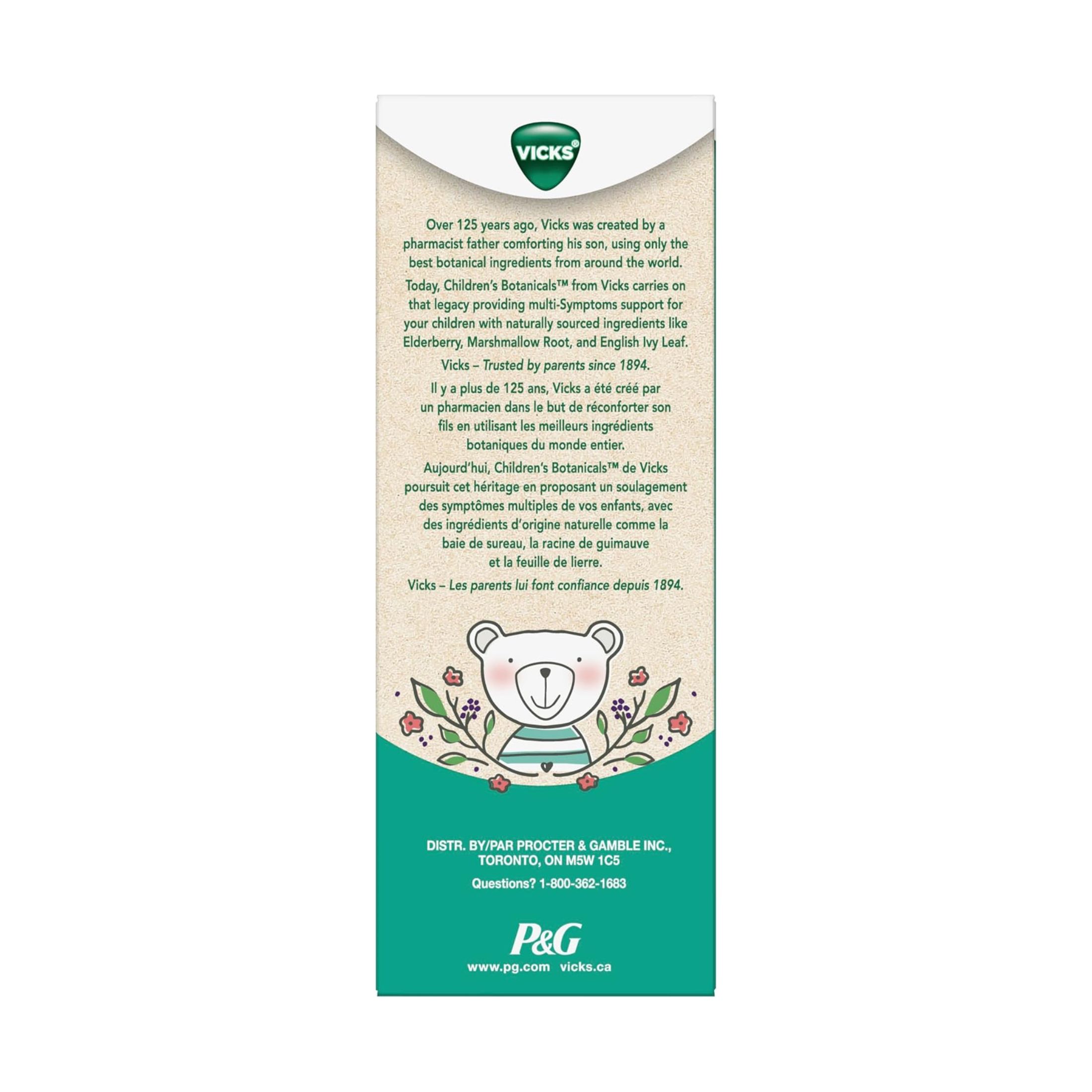 Vicks Children’s Botanicals Cough Syrup + Mucus + Nasal*, Day, Drug Free, Free Of Medicine, Delicious Kids’ Berry Flavor, 4 Fl Oz, Ages 1