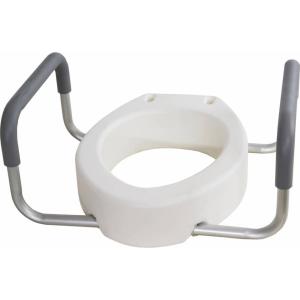 Essential Medical Supply Elevated Toilet Seat With Arms, Elongated