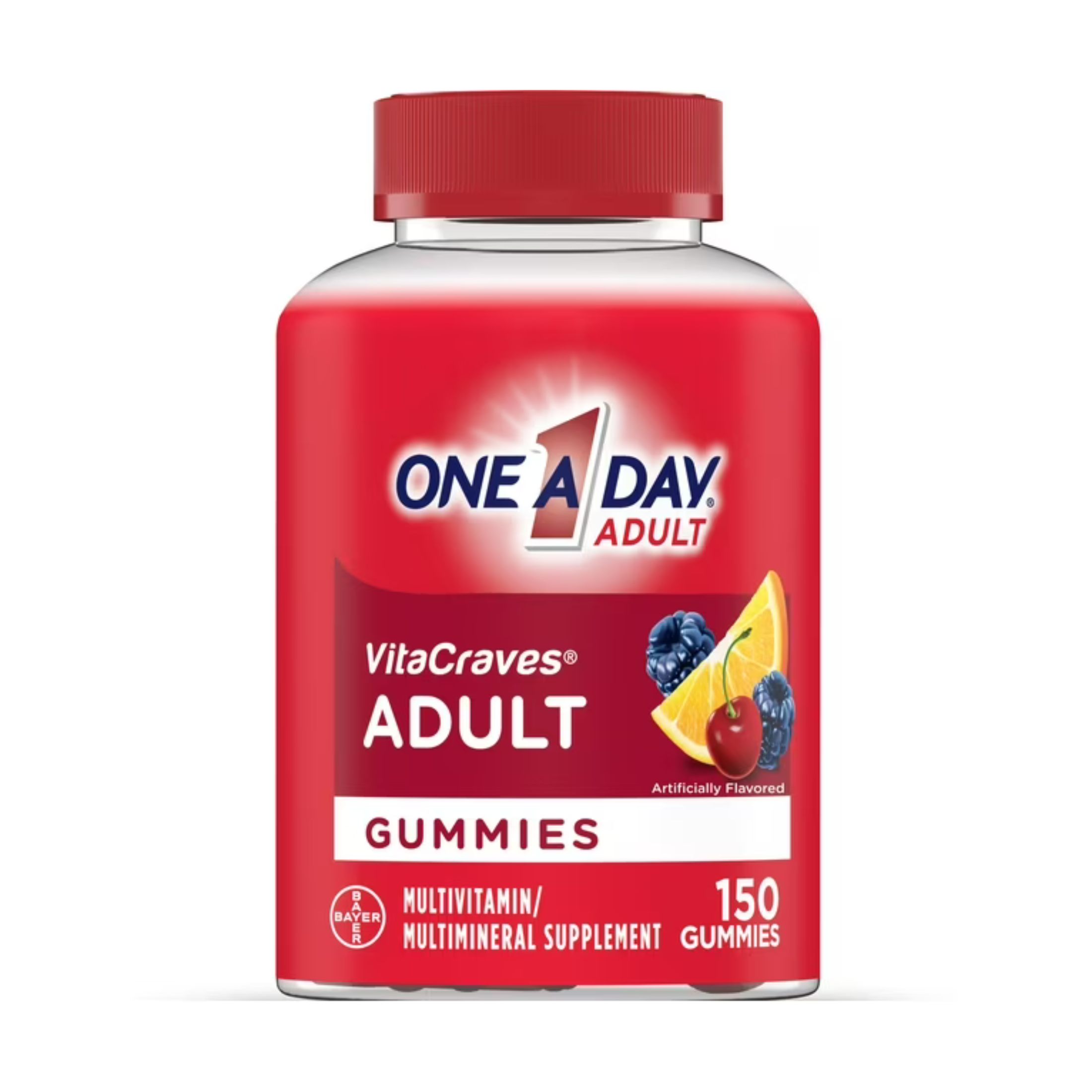 One A Day Vitacraves Gummies Adult Multivitamin 150 Ea Bottle