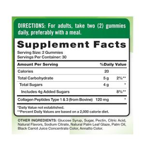 Nature's Truth Beauty Collagen Type 1 + 3 Gummies - Natural Strawberry Flavor 60ct