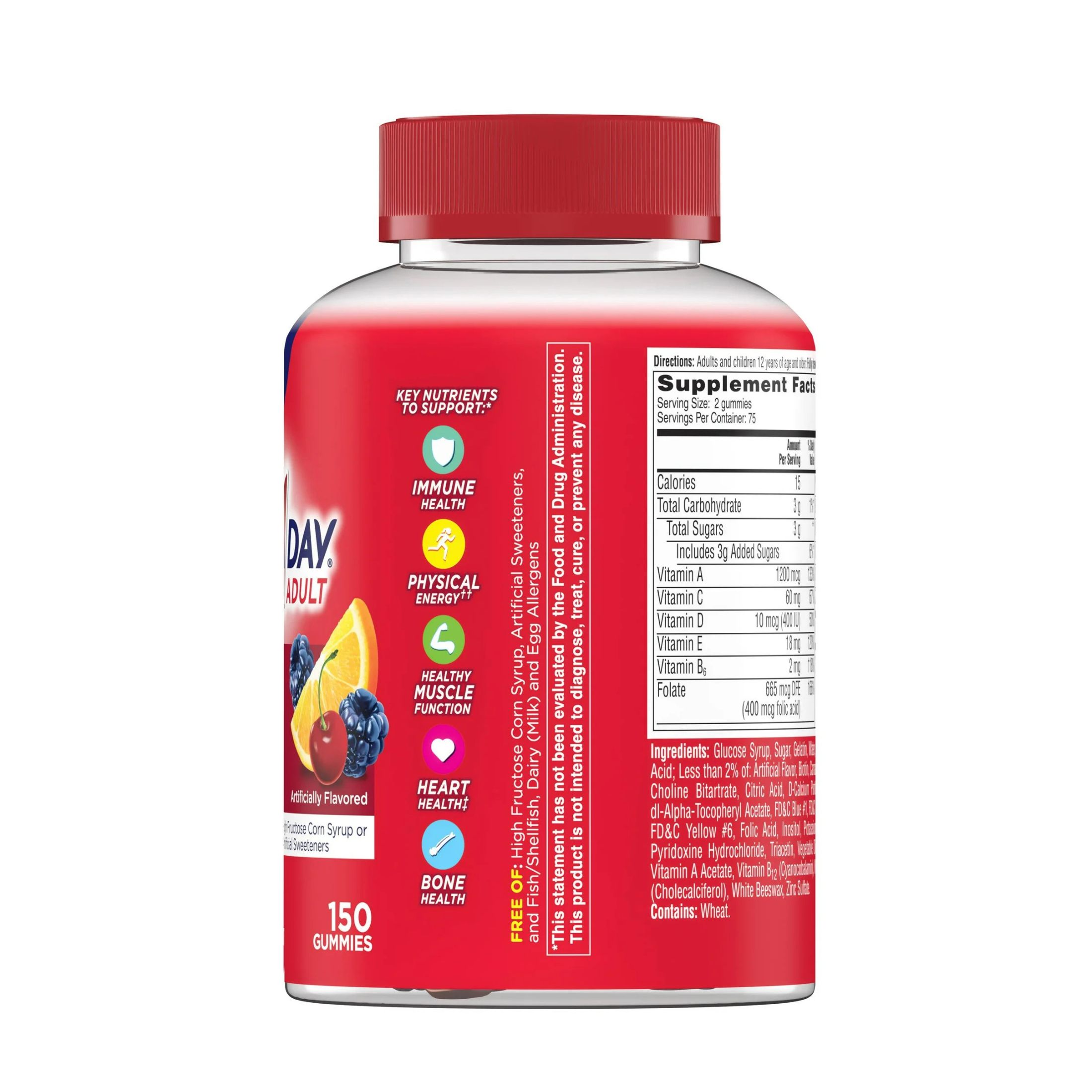One A Day Vitacraves Gummies Adult Multivitamin 150 Ea Bottle