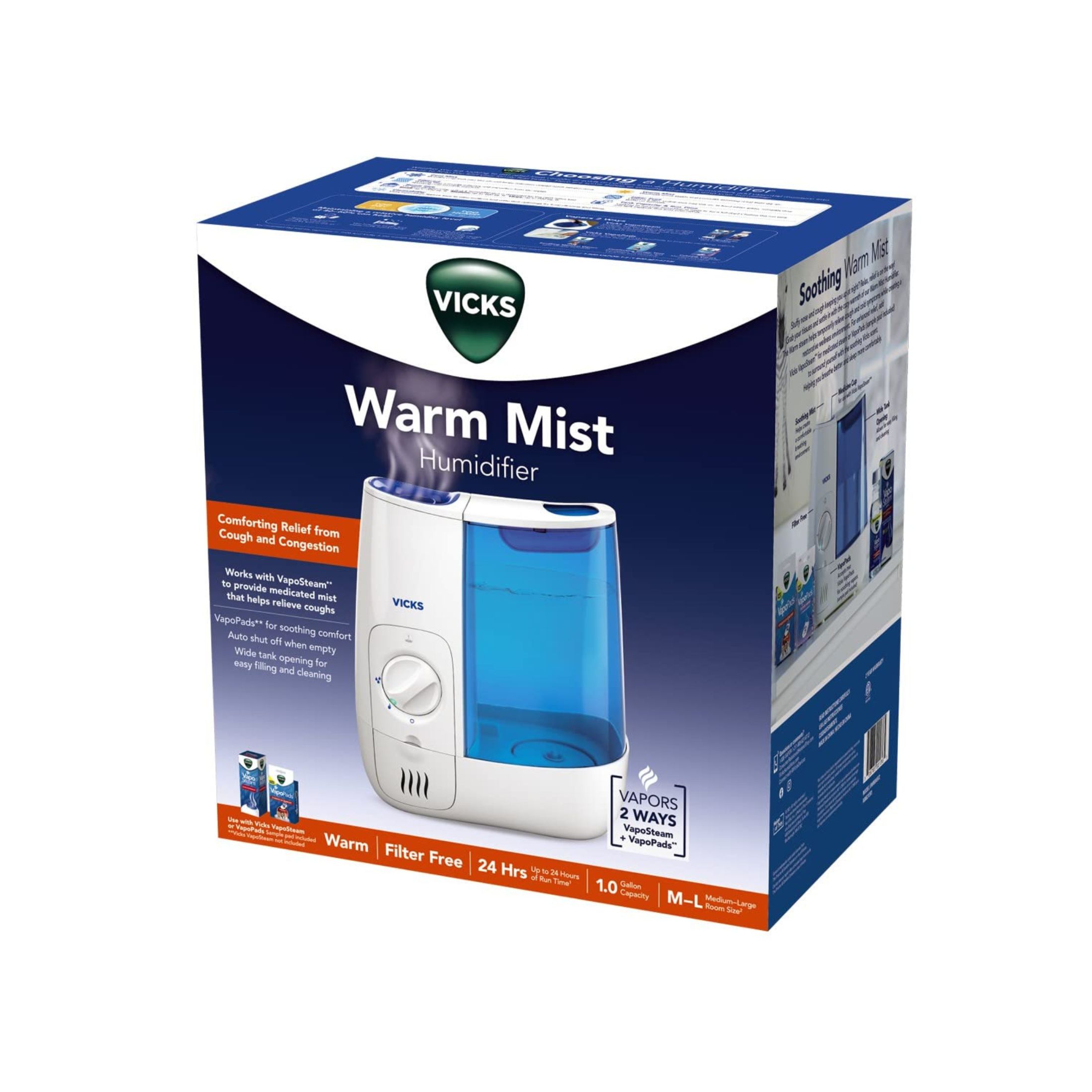 Vicks Warm Moisture Humidifier - White/Blue