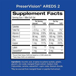 PreserVision Eye Vitamin & Mineral Supplement, Areds 2, Mini Soft Gels