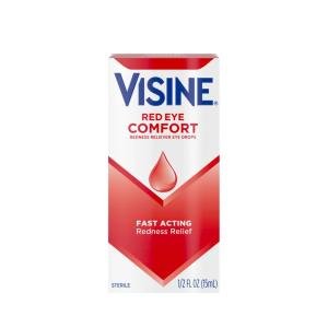 Visine Red Eye Comfort Fast Acting Redness Relief Drops, 0.5 Fluid Ounce -- 36 Per Case