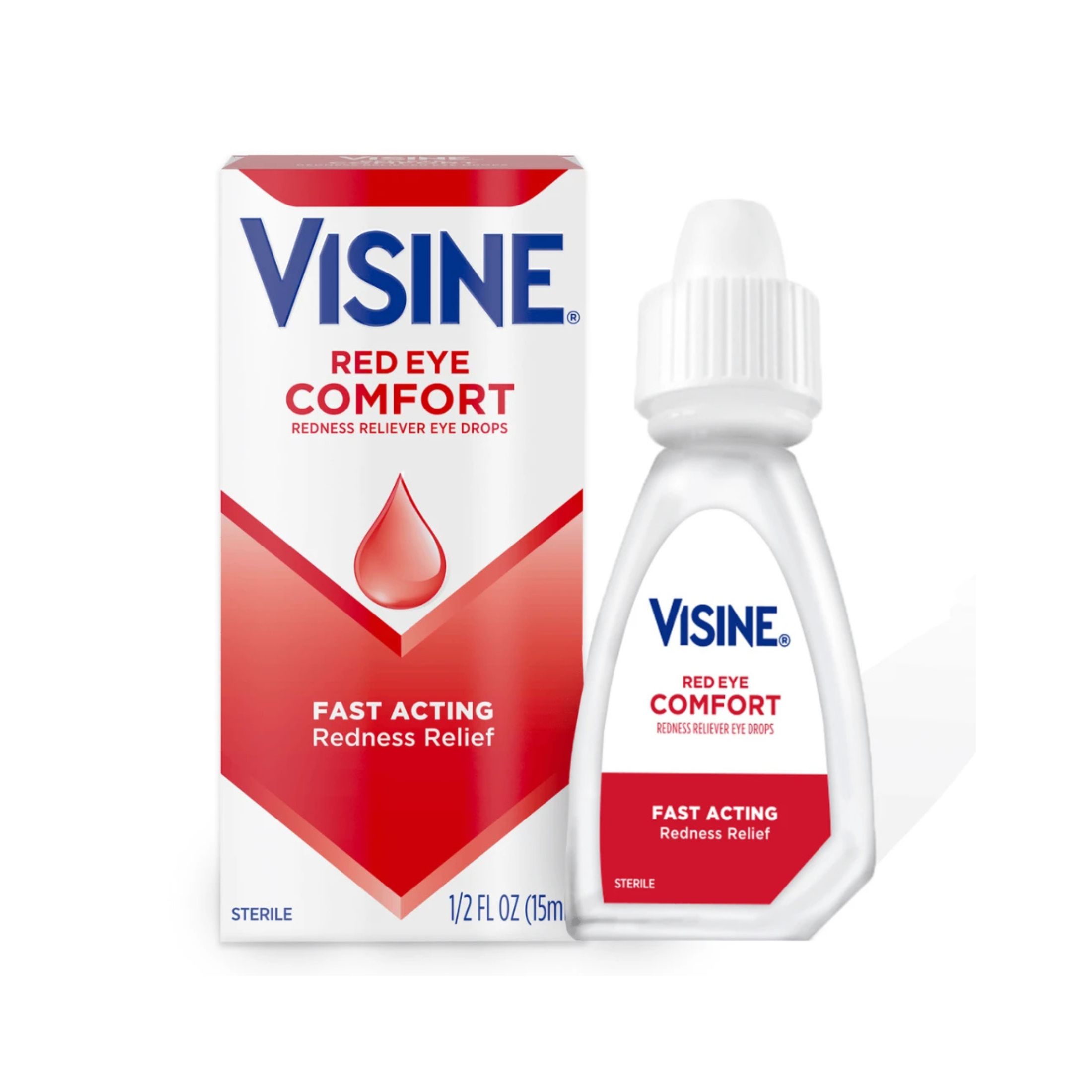 Visine Red Eye Comfort Fast Acting Redness Relief Drops, 0.5 Fluid Ounce -- 36 Per Case