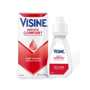 Visine Red Eye Comfort Fast Acting Redness Relief Drops, 0.5 Fluid Ounce -- 36 Per Case