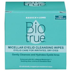 Biotrue Bausch & Lomb Micellar Eyelid Cleansing Wipes