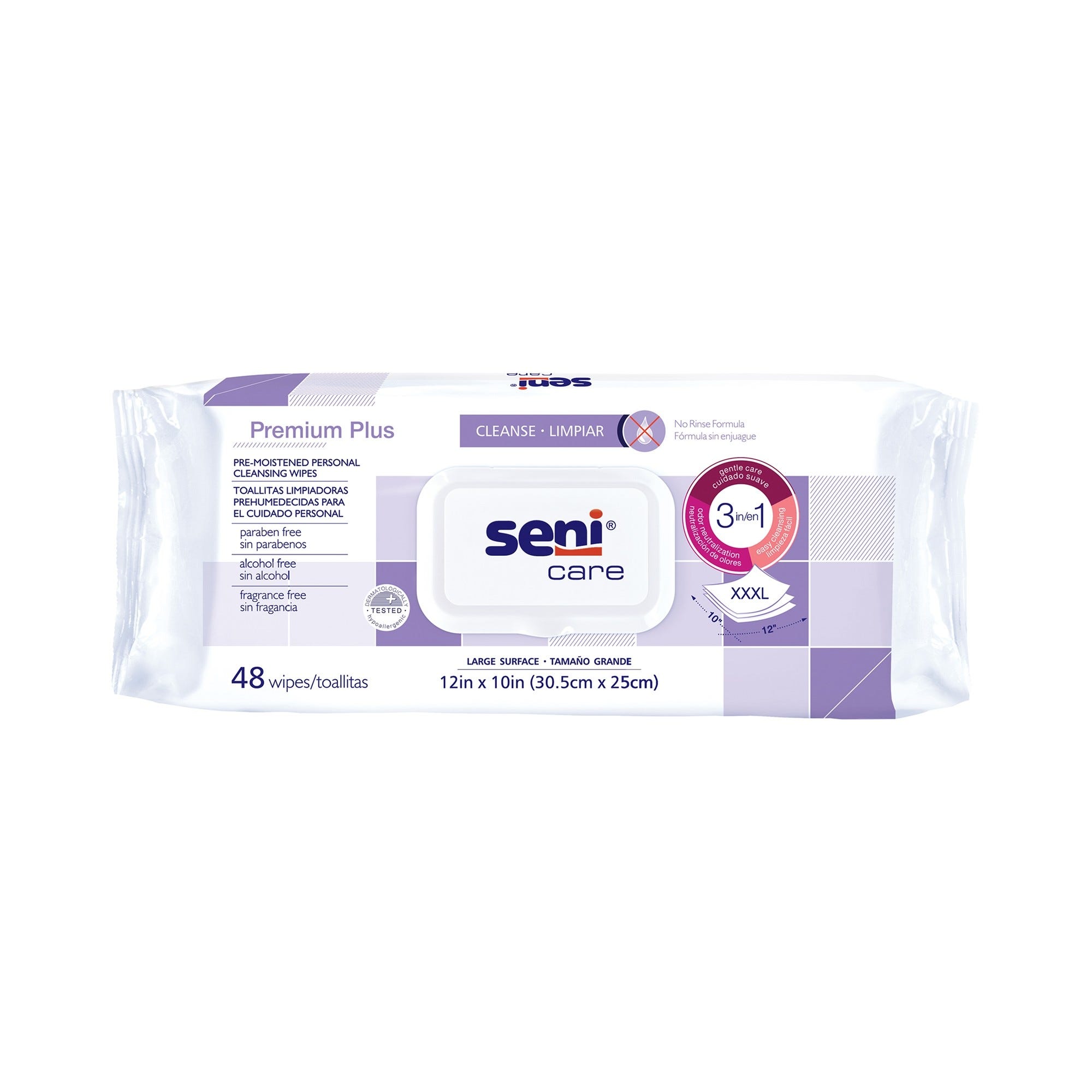 Seni Care Rinse-Free Personal Wipe - 10 X 12 In