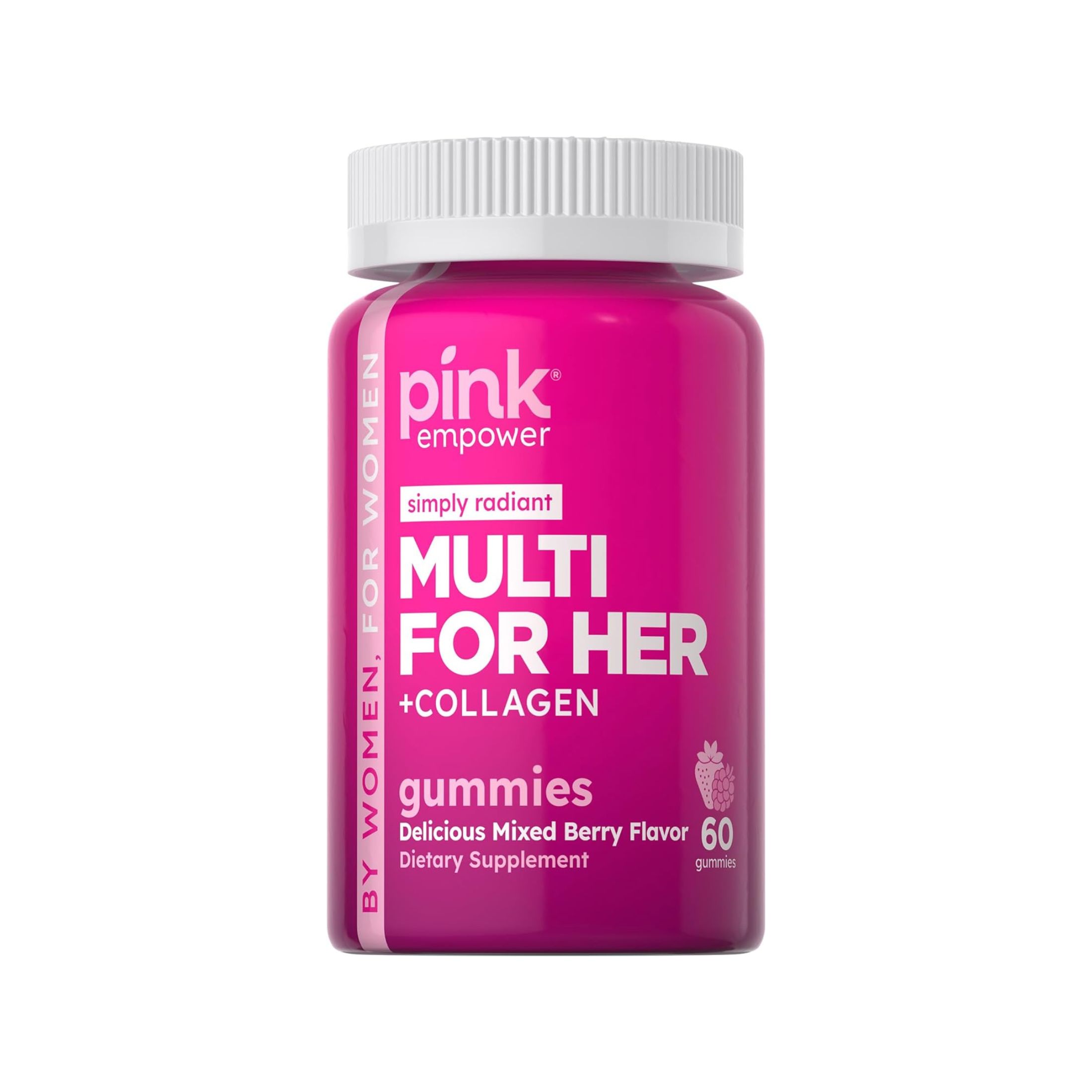 Pink Multi For Her + Collagen Gummies, Natural Mixed Berry, 60 Gummies