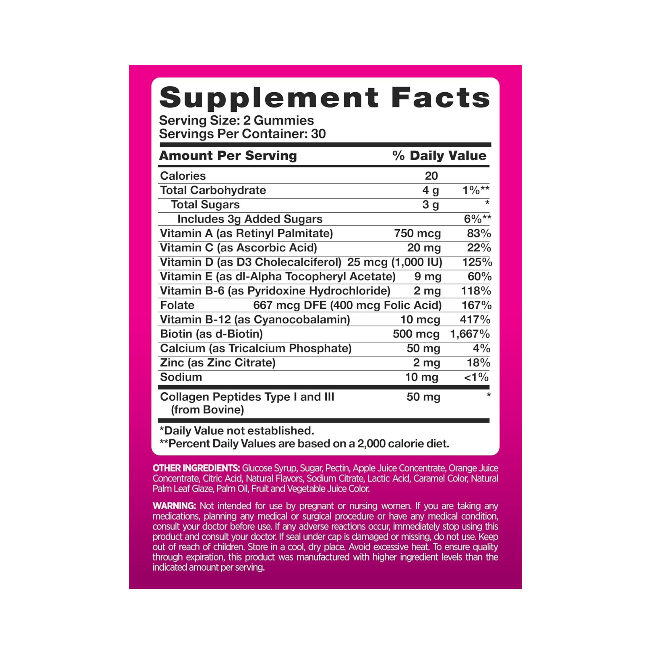Pink Multi For Her + Collagen Gummies, Natural Mixed Berry, 60 Gummies