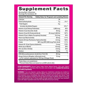 Pink Vitamins Vibrant Prenatal Multivitamin + DHA Gummies - Natural Berry - 60ct