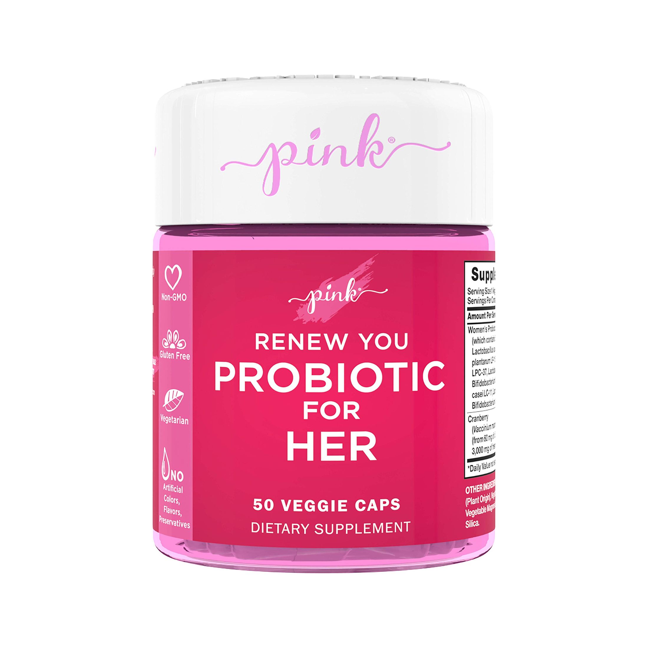 Nature's Truth Pink Vitamins Renew You Probiotic For Her Veggie Capsules - 50ct