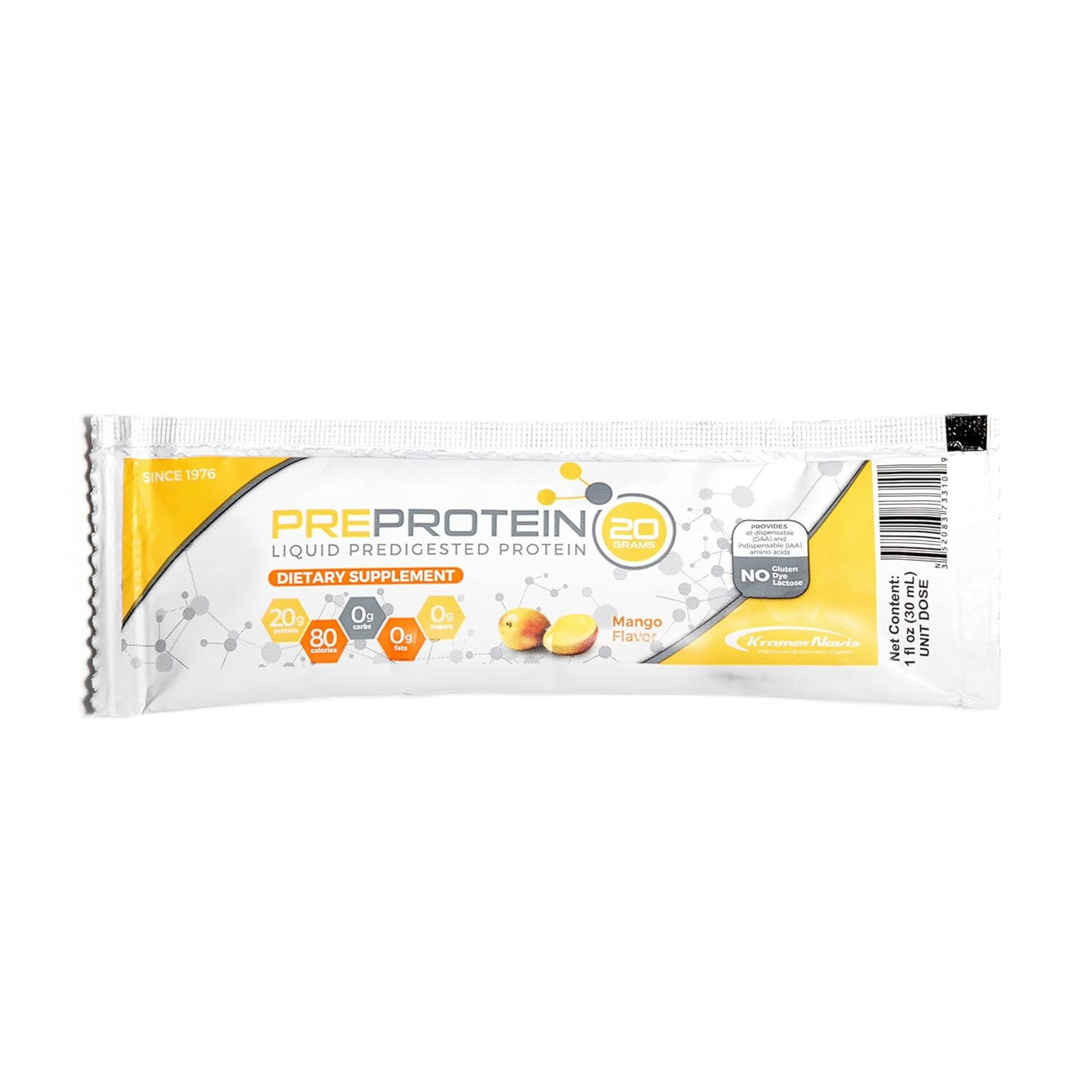 Pre-Protein 20 Liquid Predigested 1oz Packet - Mango