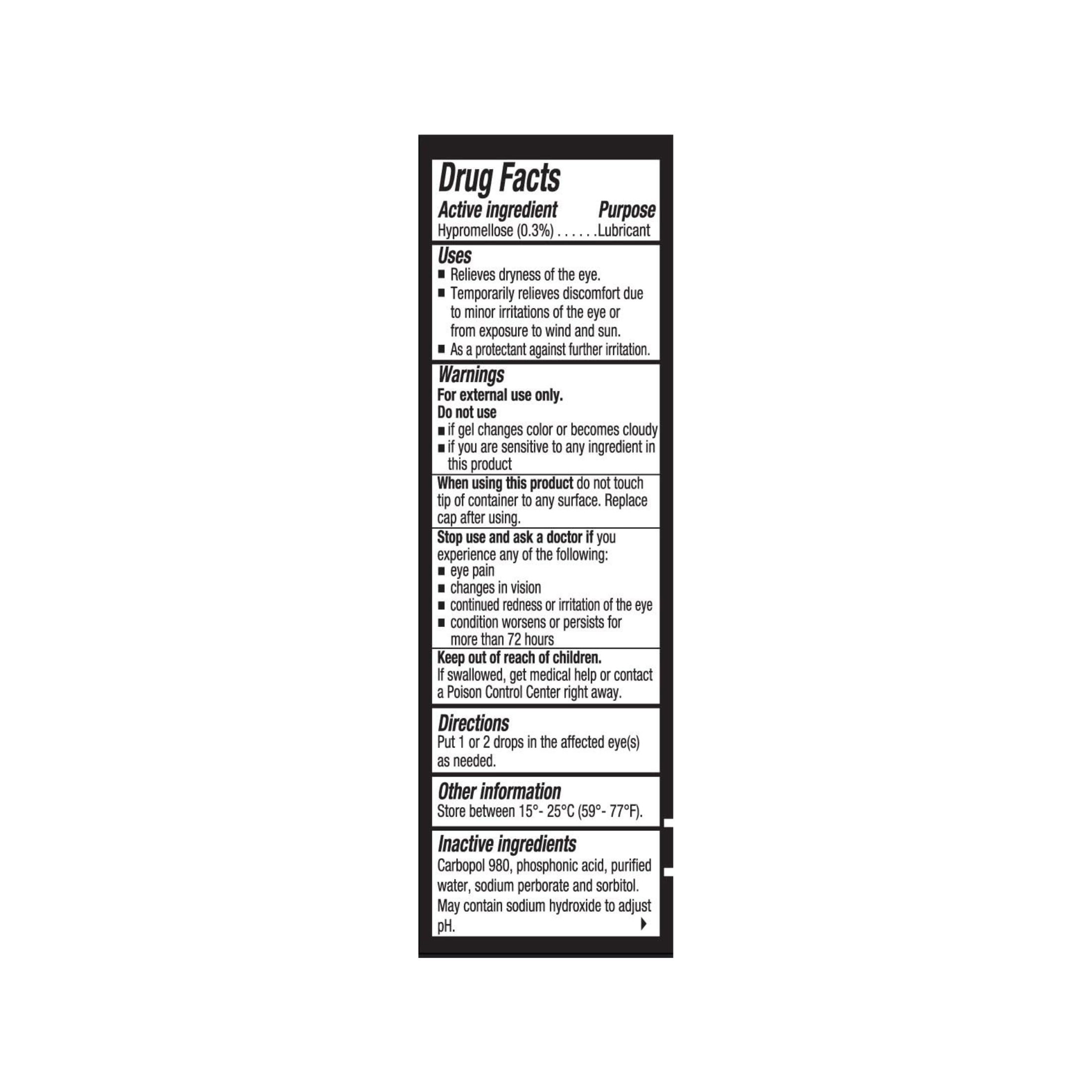 Genteal Tears Severe Lubricant Eye Gel Relief - 0.34 Oz