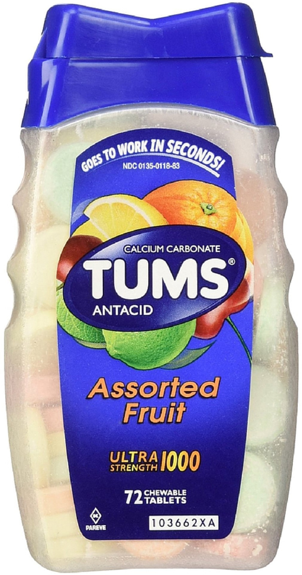 Tums Ultra Strength Assorted Fruit Antacid Chewable Tablets